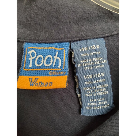 Pooh Disney Winnie The Pooh Piglet Embroidered Polo Shirt Size 14W/16W Vintage - Picture 2 of 7